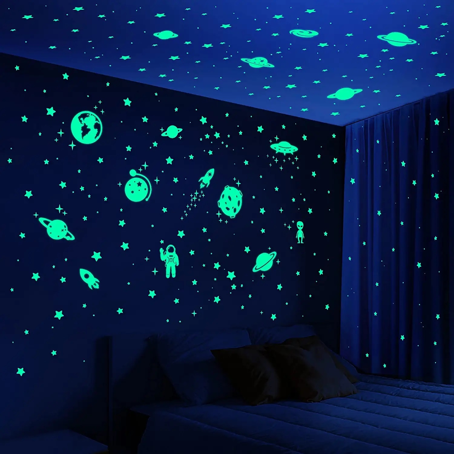 Wallsticker - Solar System / 260 pcs / Glow in the Dark
