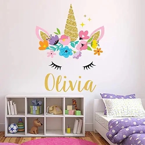 Wallsticker - Personalised Unicorn Wall Decor