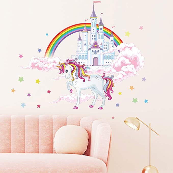 Wallsticker - Unicorn and Castle