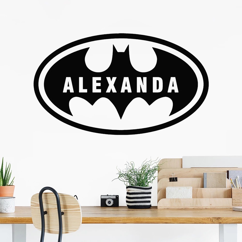 Wallstickers - Batman  / Personalised / Transparent
