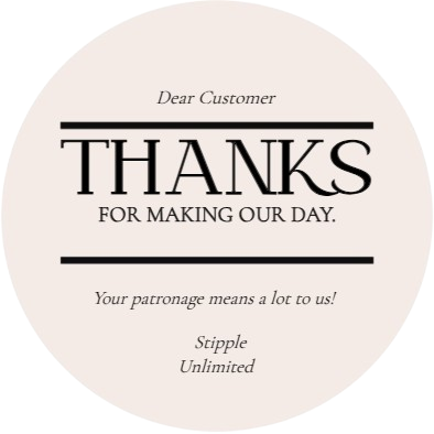 Circle label – Personal Sticker – Minimalist Blank Label