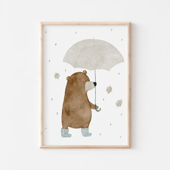 Poster -  Bear in the Rain