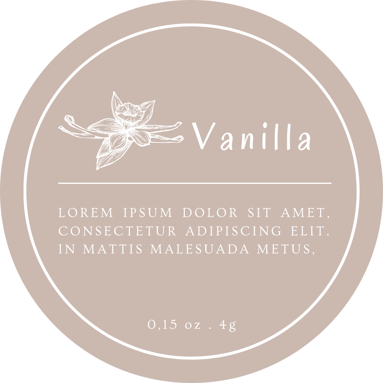 Circle label - Personal Sticker - Minimalist Botanical