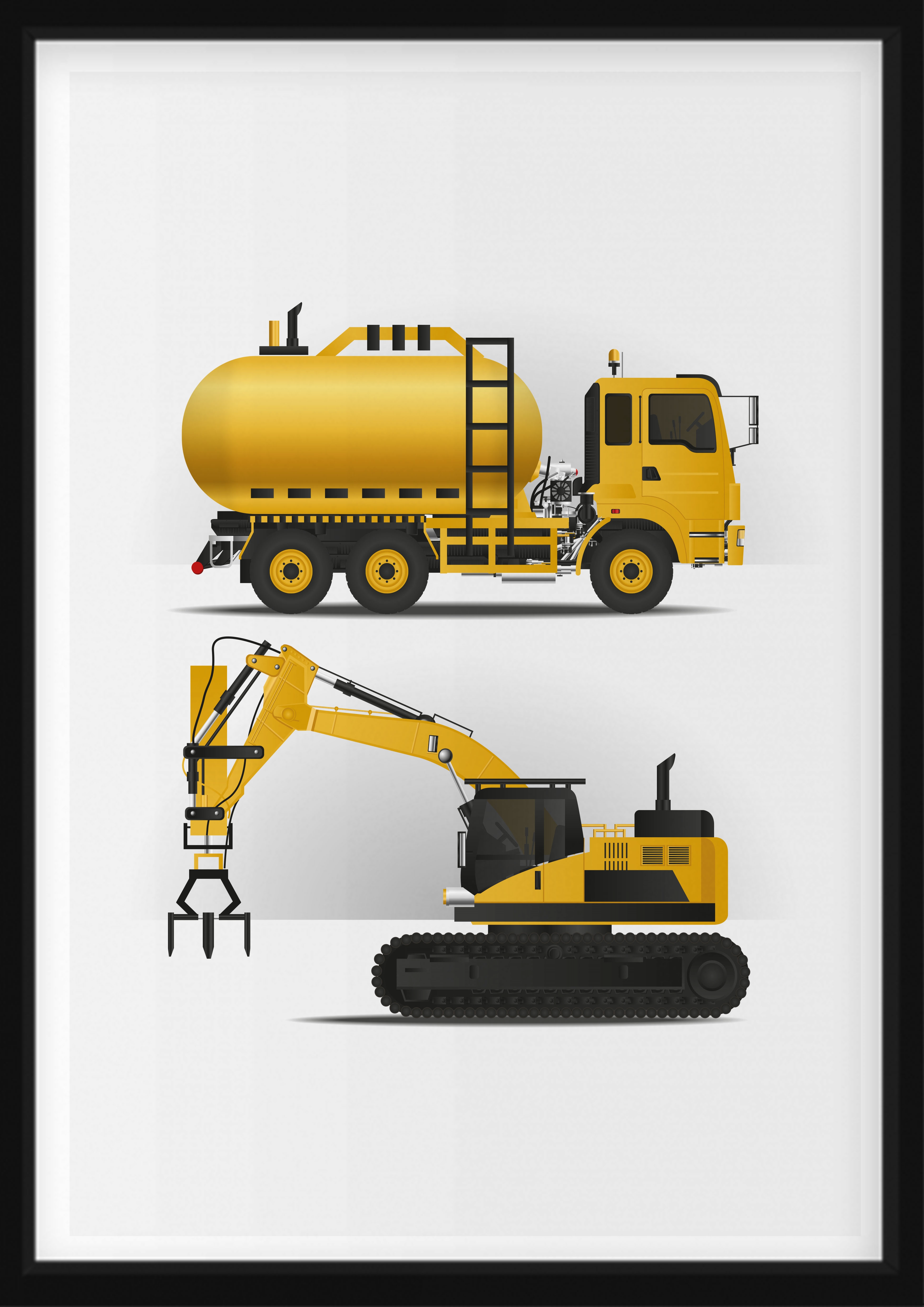 Poster - Yellow vehicles