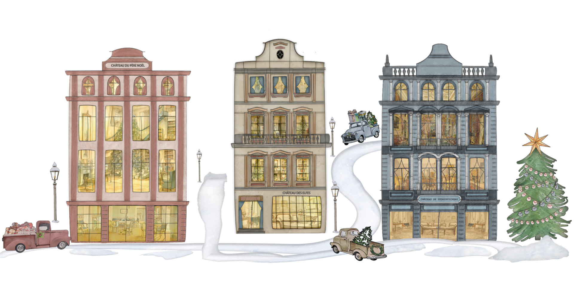 Wallsticker – Christmas Castles
