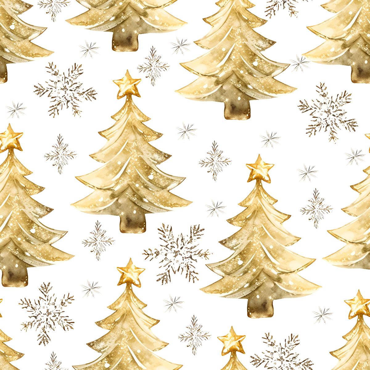 Golden Christmas Tree Contact Paper