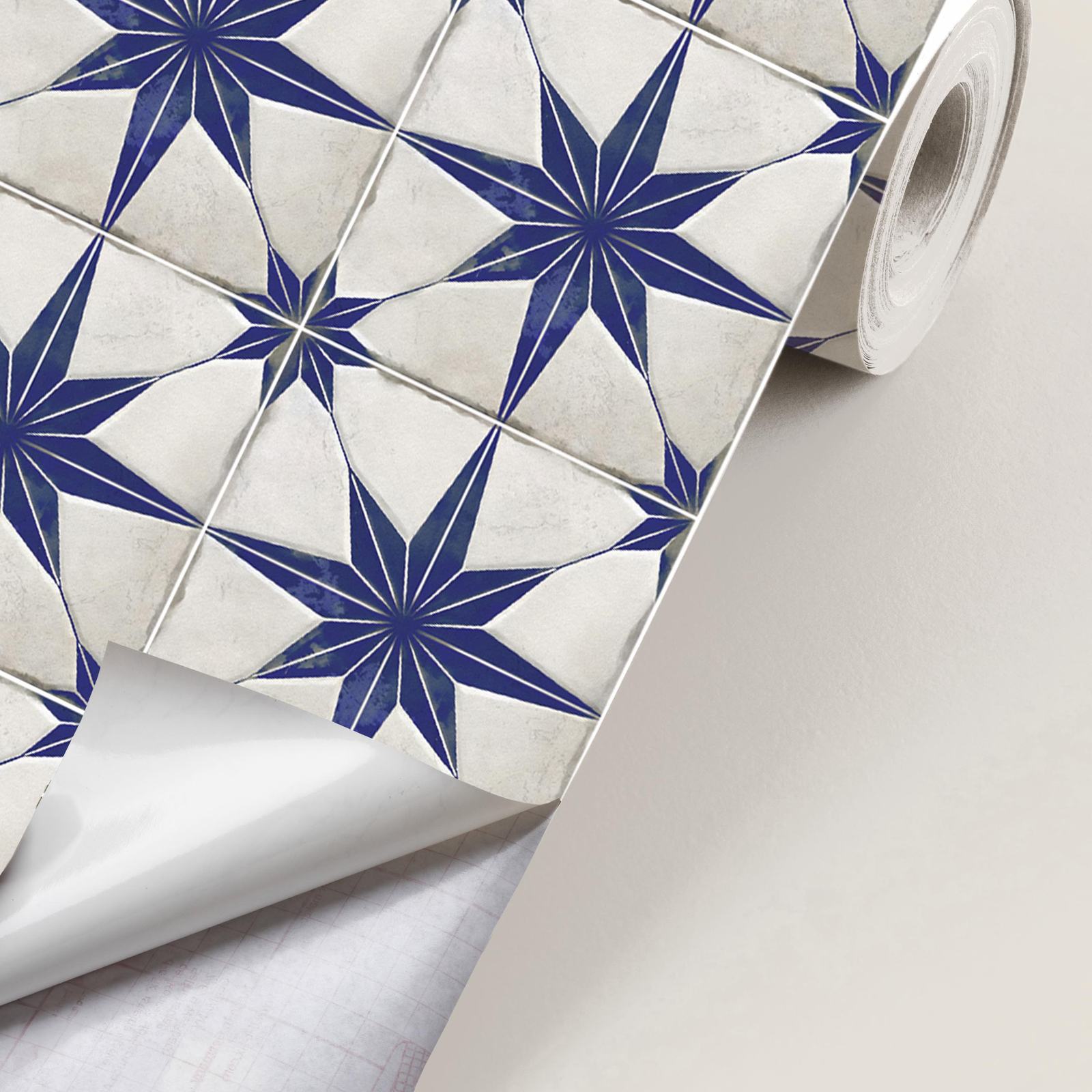 Contact Paper - Blue Star Design / Peel and Stick