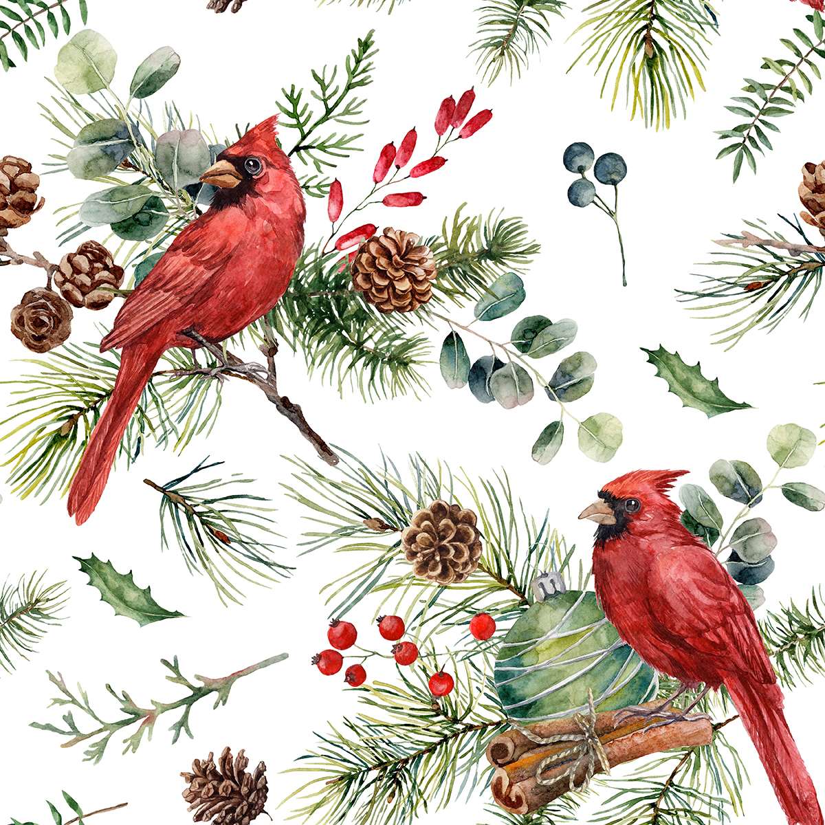 Festive Cardinal Contact Paper