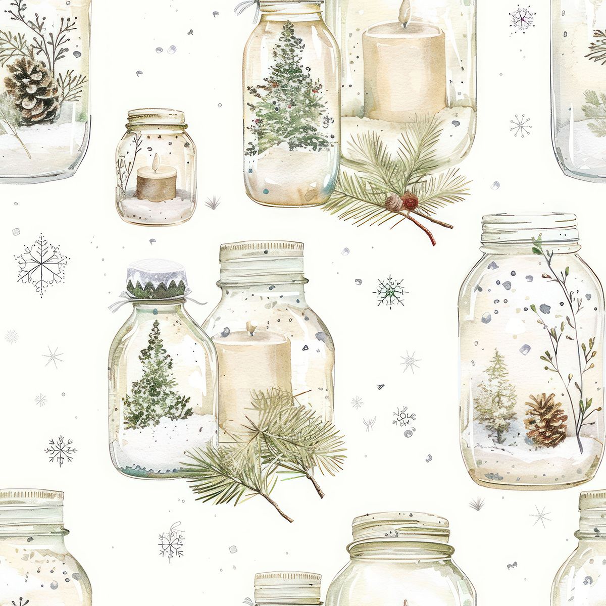 Holiday Mason Jar Contact Paper