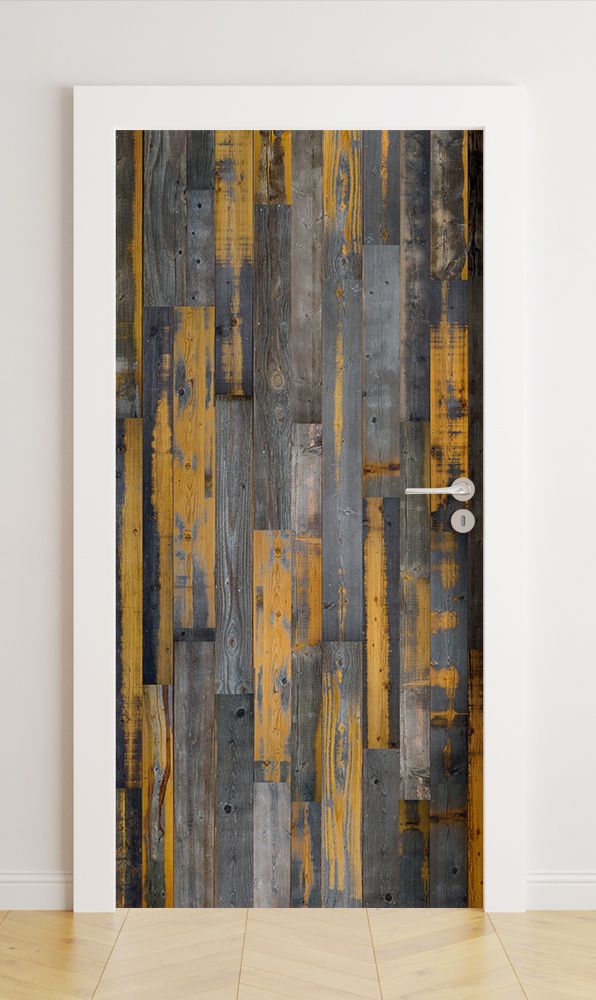 Door stickers - Rustic Wood / Peel and Stick