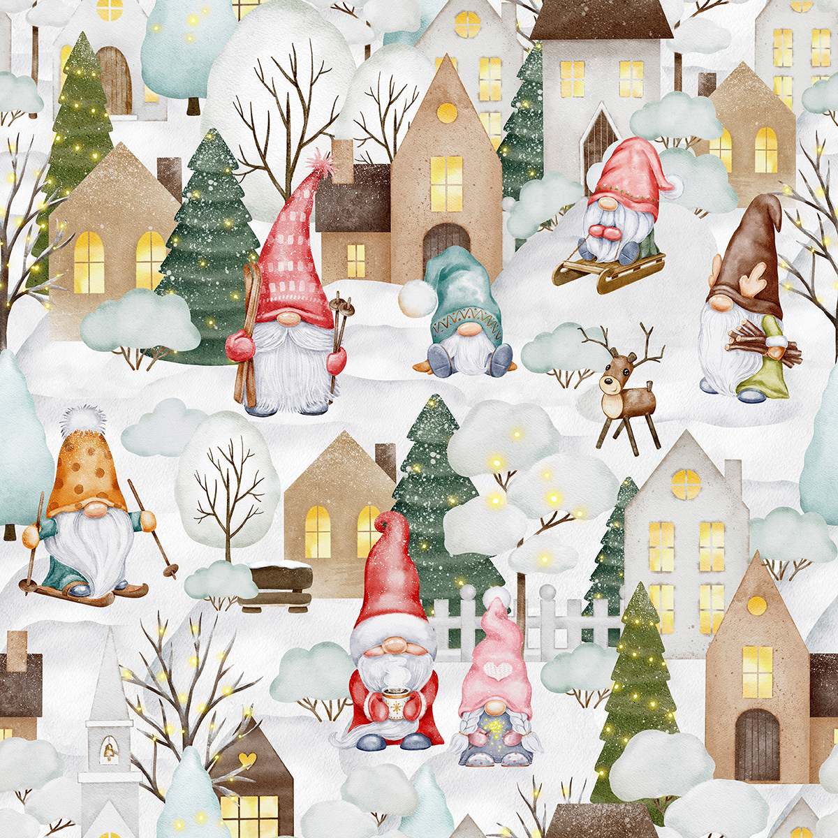 Christmas Gnomes Contact Paper