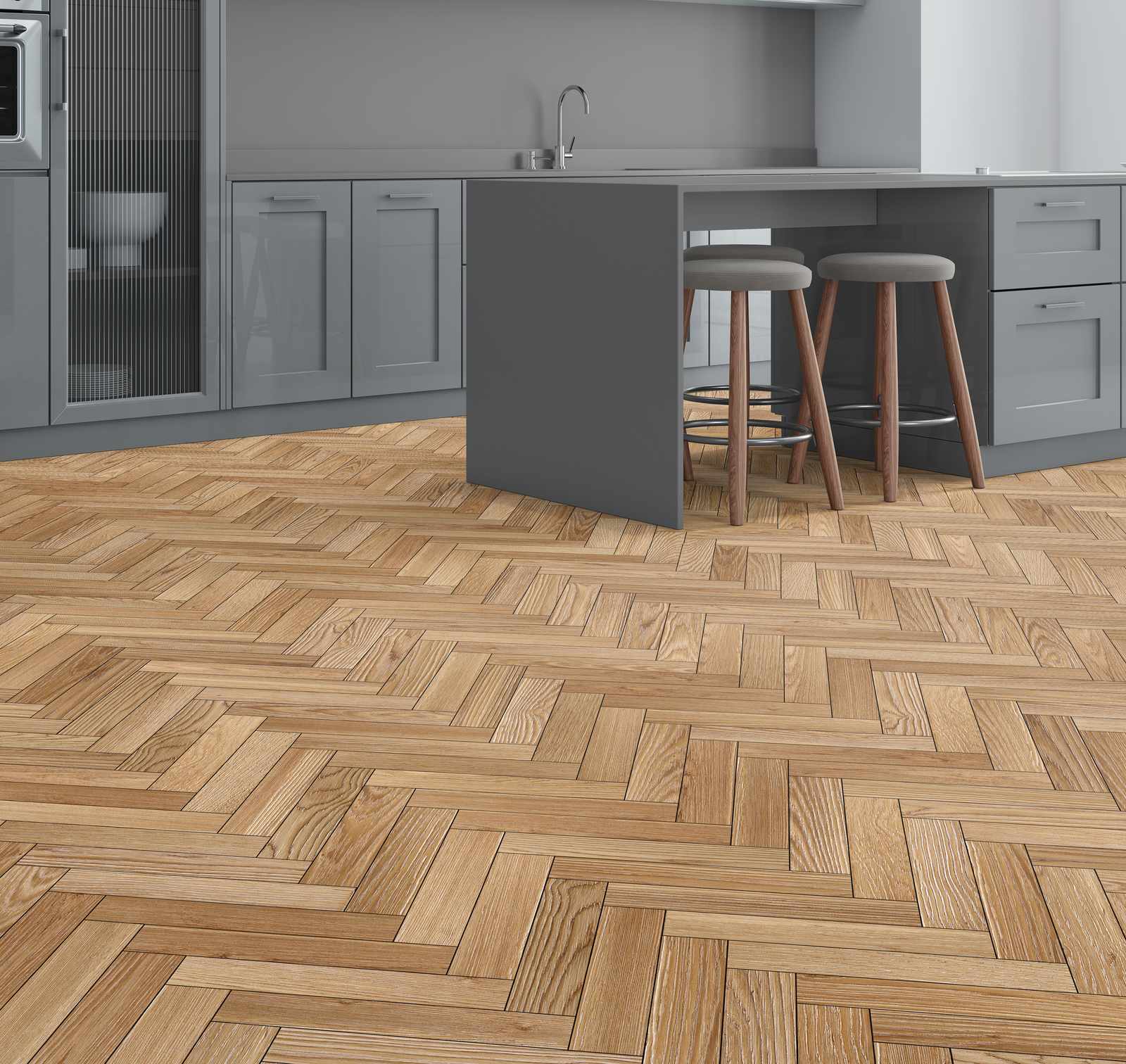 Contact Paper - Wood Herringbone Pattern / Peel and Stick