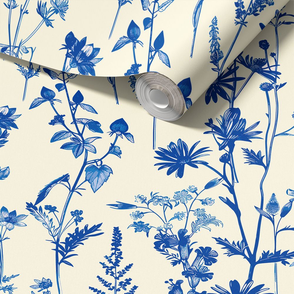 Botanical Blue Floral Contact Paper