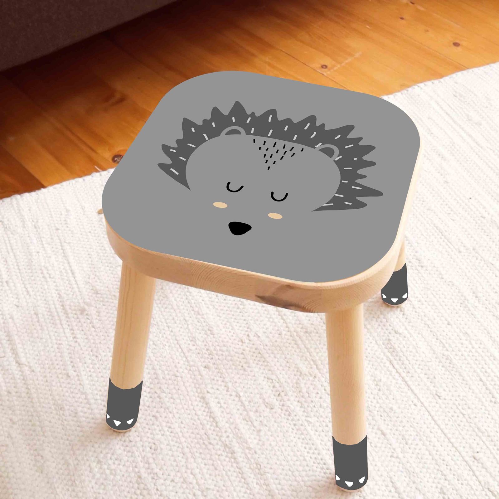 Self-Adhesive Sticker – Flisat Stool Decal / Hedgehog Design