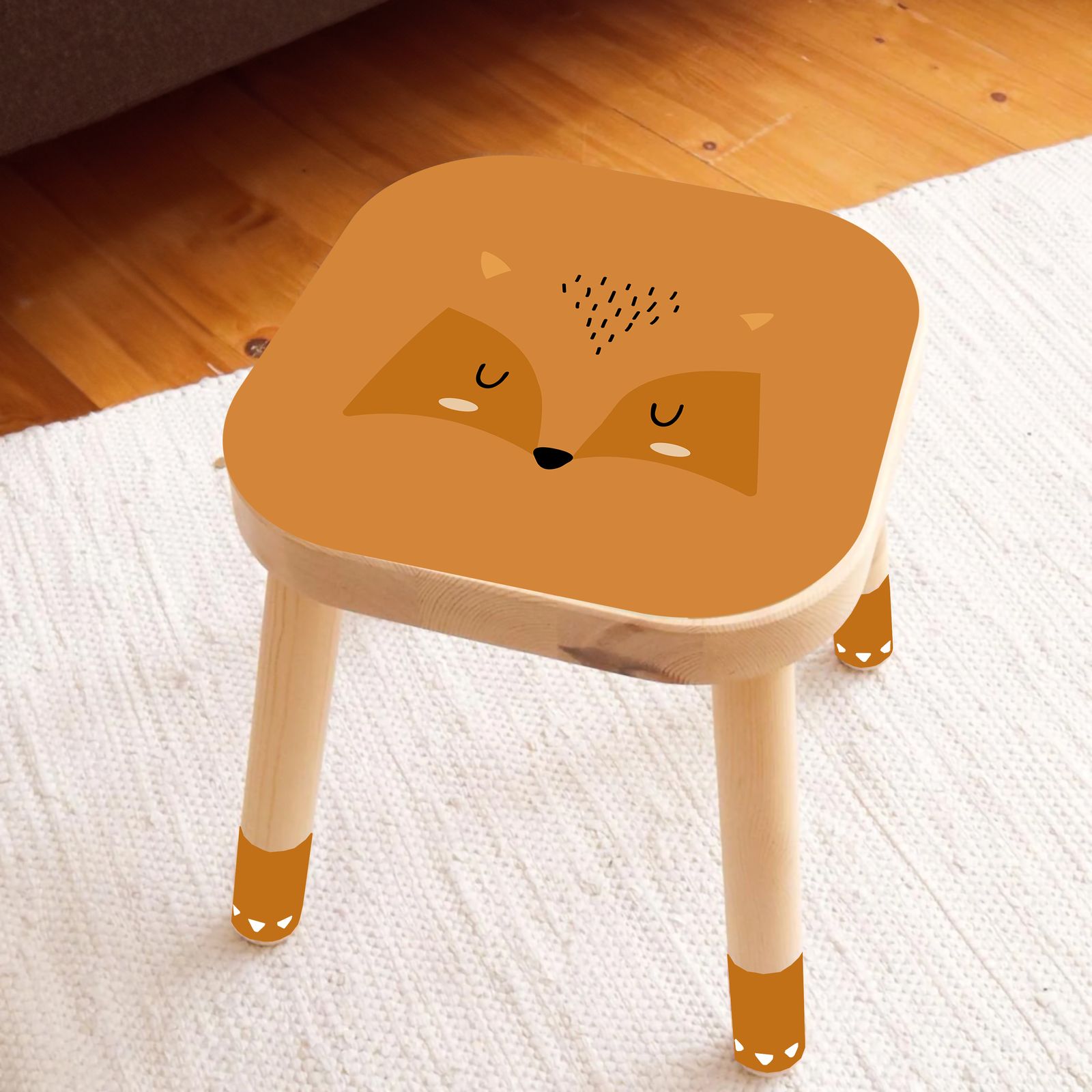 Self-Adhesive Sticker – Flisat Stool Decal / Fox Design