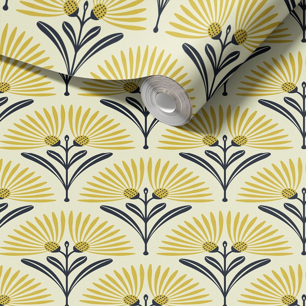 Contact Paper - Yellow Floral Pattern