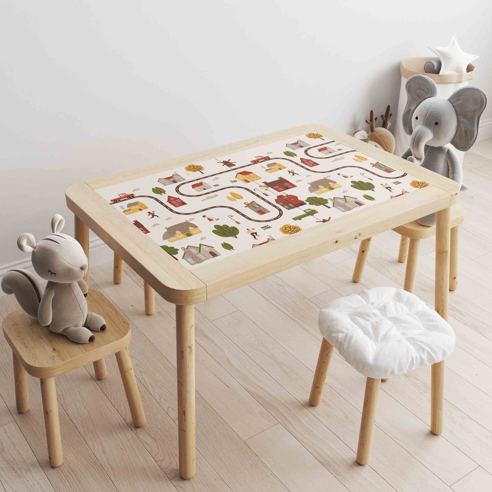 Self-Adhesive Sticker – Flisat Table Decal / Playful Map