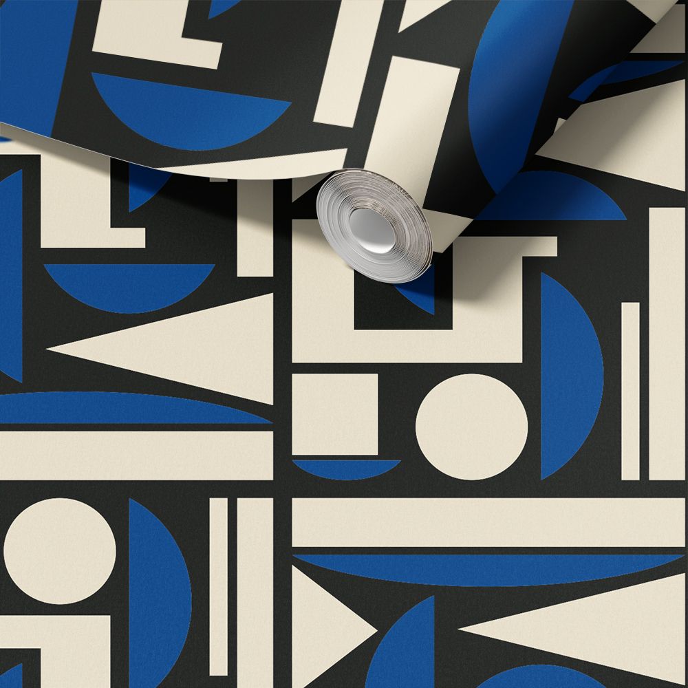 Contact Paper - Geometric Blue Pattern / Peel and Stick