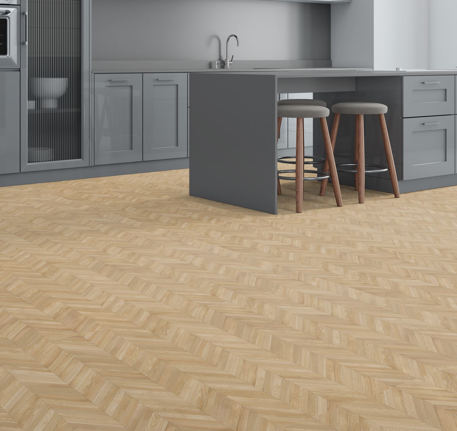 Contact Paper - Chevron Wood / Peel and Stick