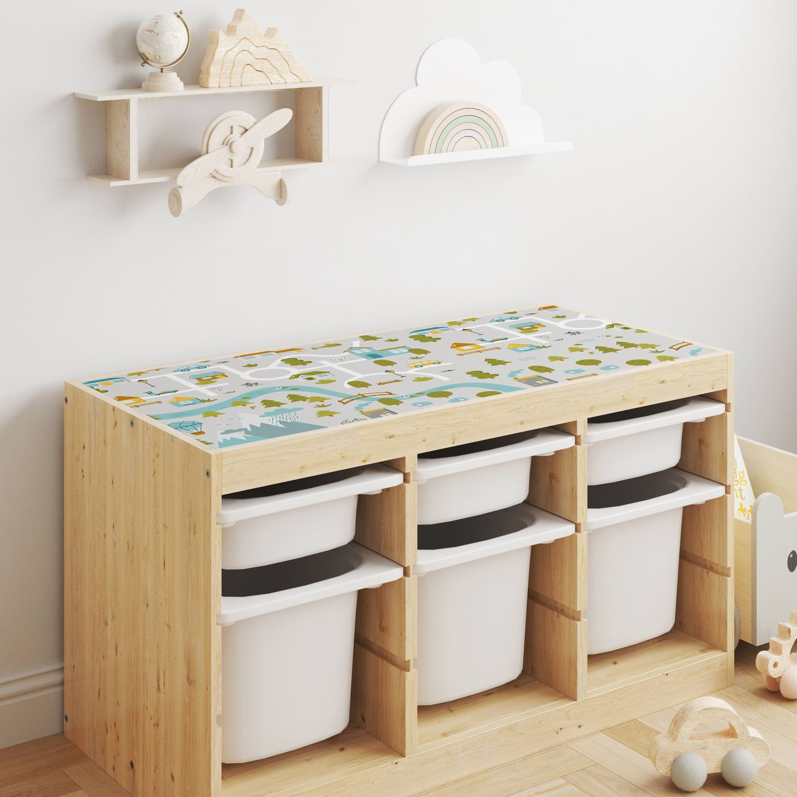 Self-Adhesive Sticker – Trofast Top Decal / Kids Playful City