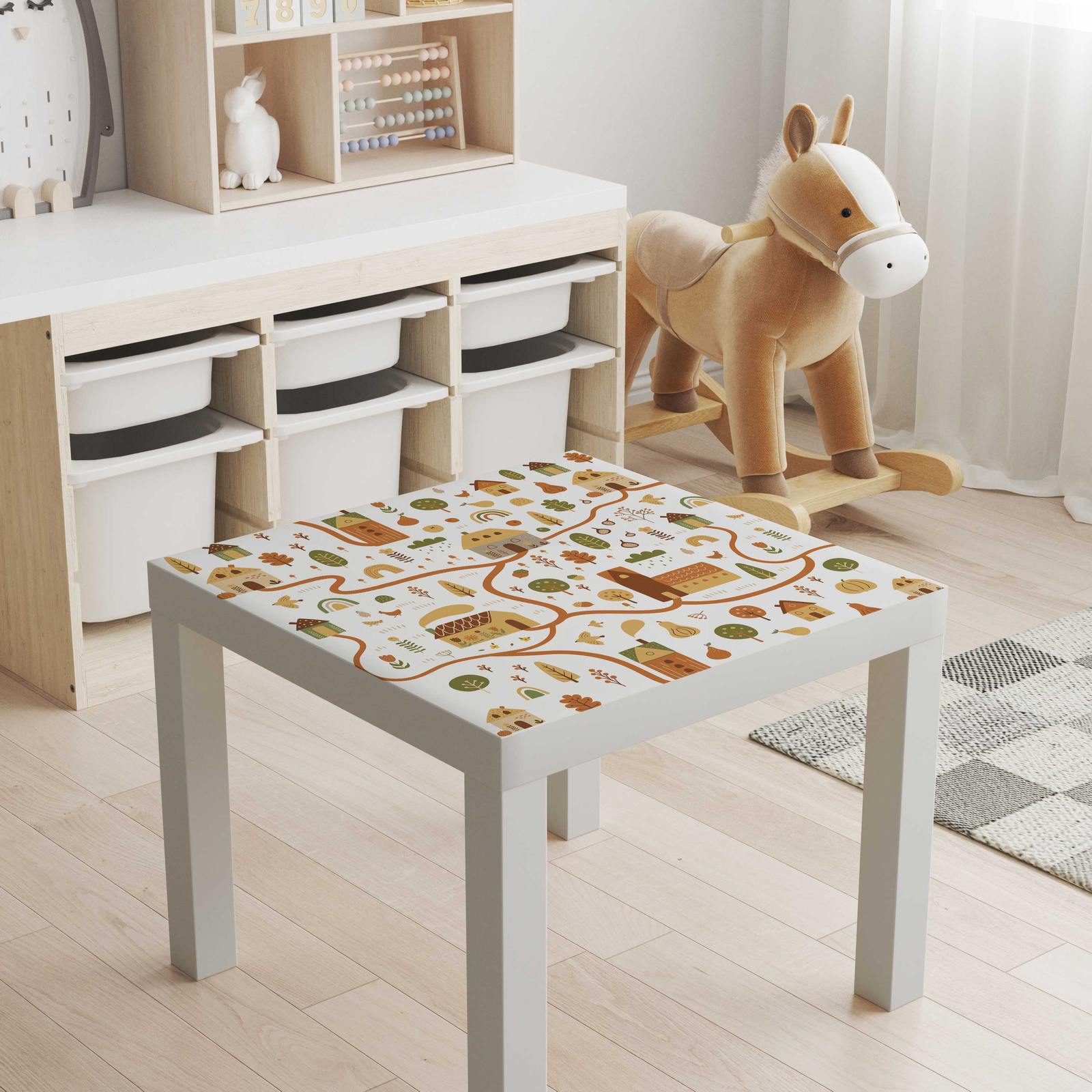 Self-Adhesive Sticker – Lack Table Top Decal / Playful Town Map