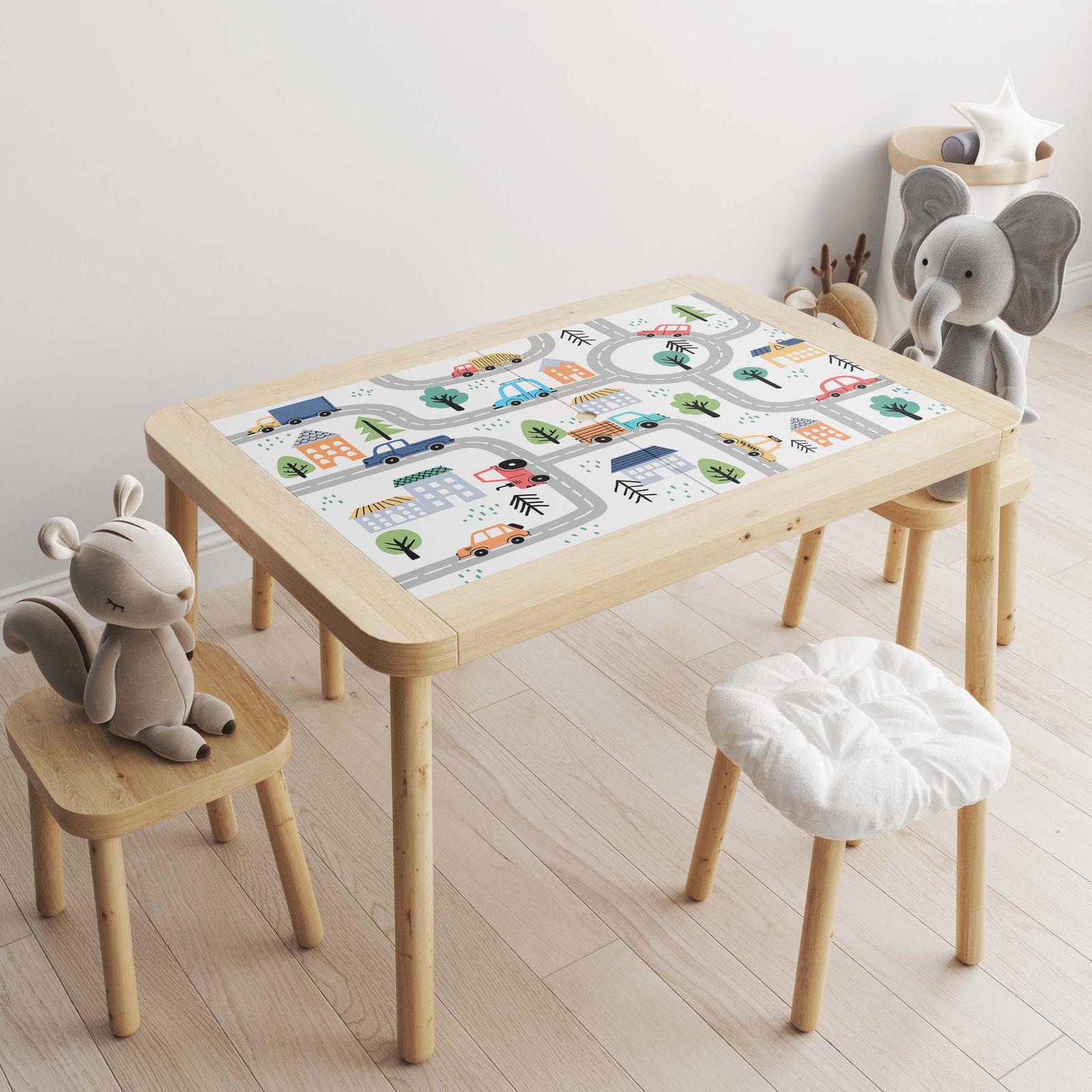 Self-Adhesive Sticker – Flisat Table Decal / Road Map Design