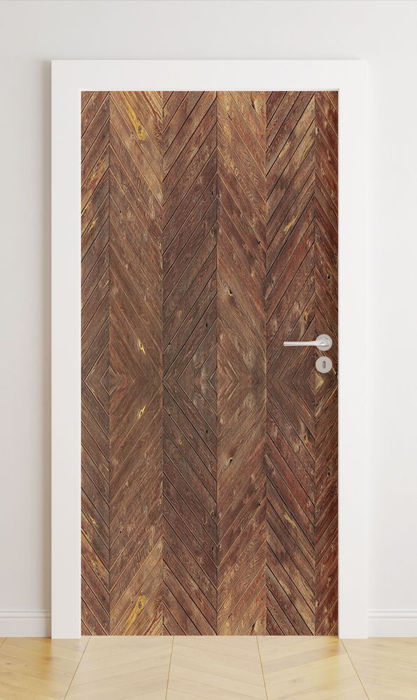 Door stickers - Rustic Wood / Peel and Stick