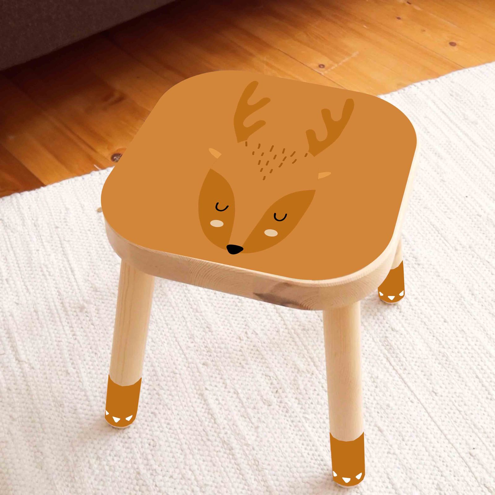 Self-Adhesive Sticker – Flisat Stool Decal / Reindeer Design