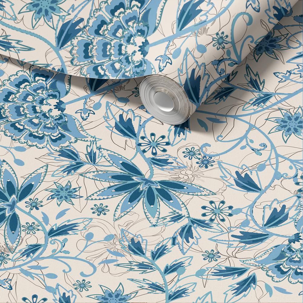 Floral Blue Contact Paper