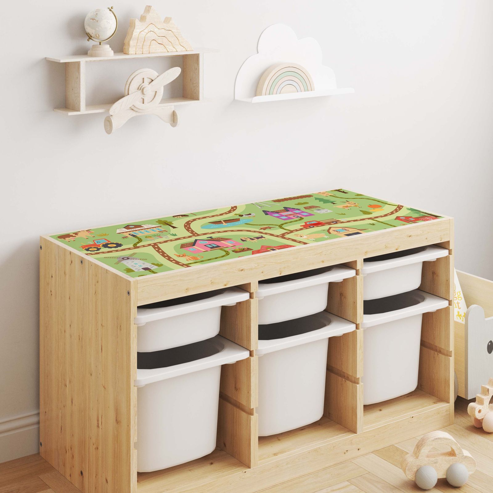 Self-Adhesive Sticker – Trofast Top Decal / Farm Play Mat Design
