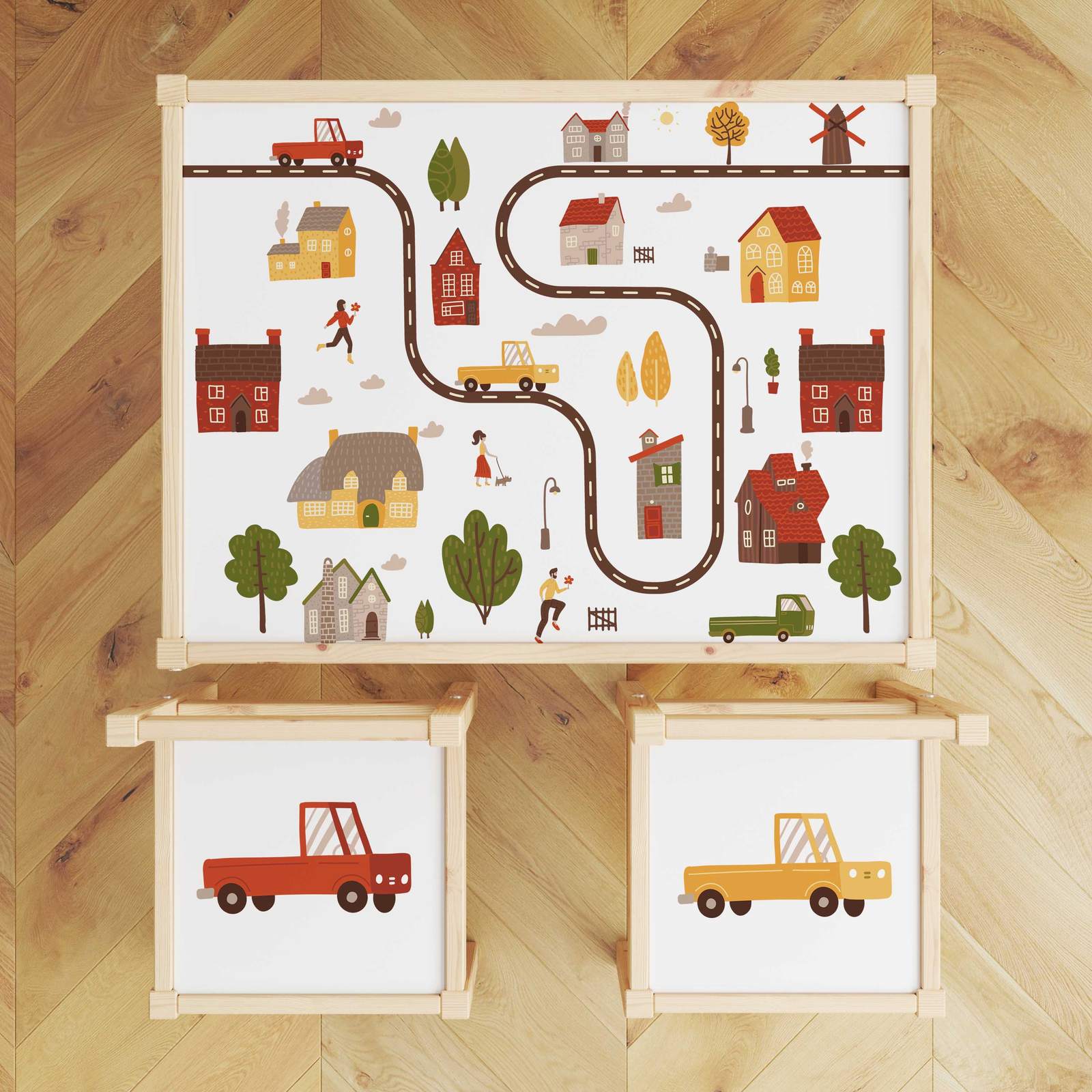 Self-Adhesive Sticker – Lätt Set Top Decal / Children's Play Design