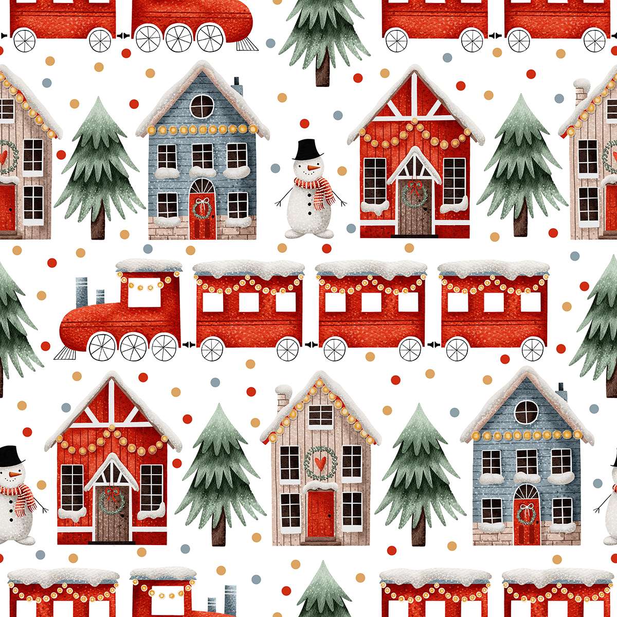 Christmas Village Contact Paper
