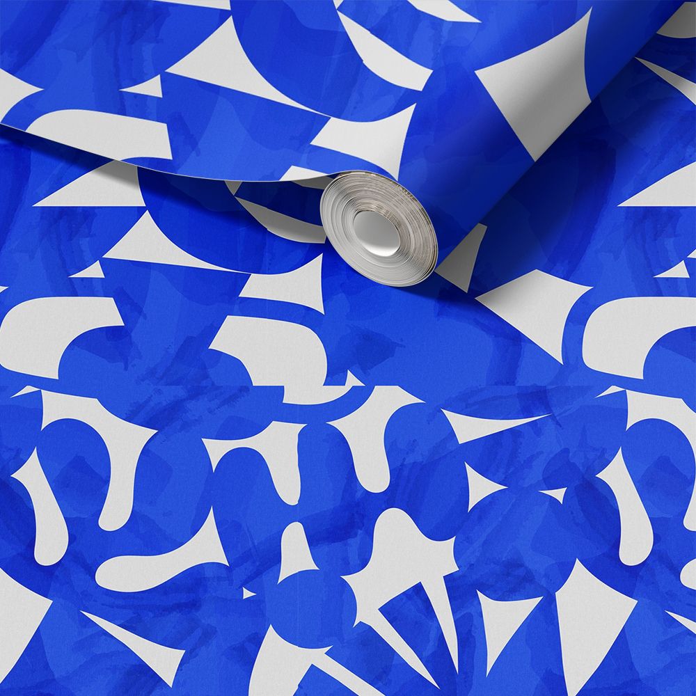 Contact Paper - Blue Abstract Pattern / Peel and Stick