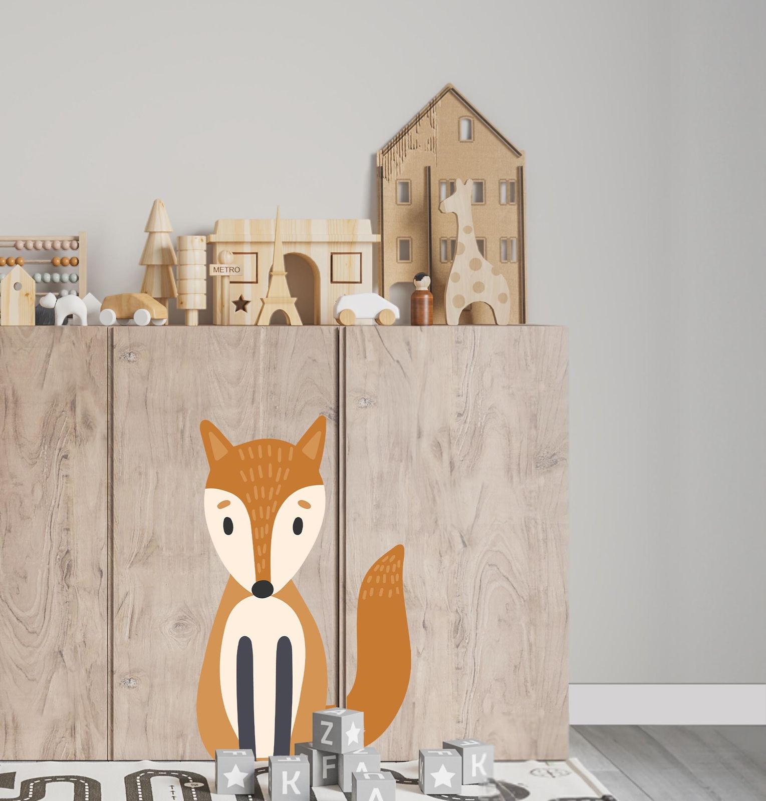 Self-Adhesive Sticker – Ivar Cabinet Decal / Fox Design