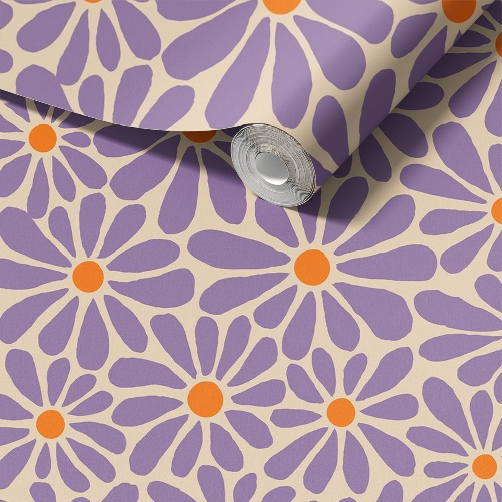 Contact Paper - Floral Violet Pattern / Peel and Stick