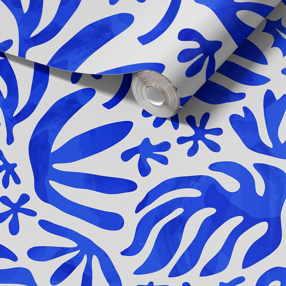 Contact Paper - Blue Leaf Design / Peel and Stick