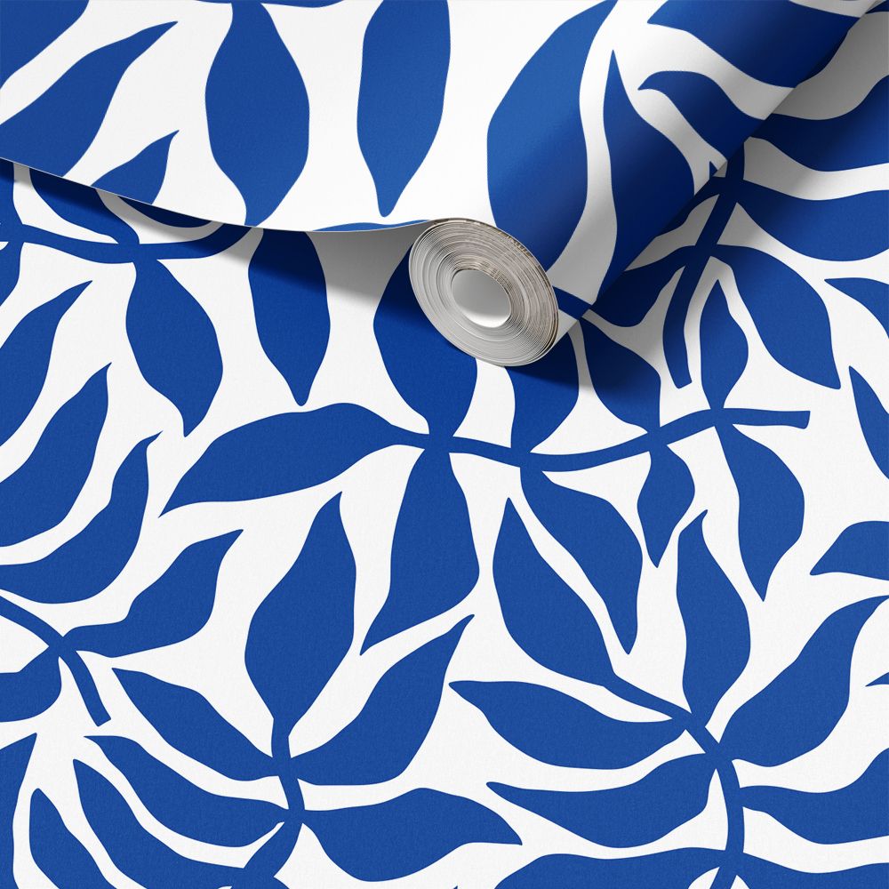 Contact Paper - Blue Leaf Design / Peel and Stick