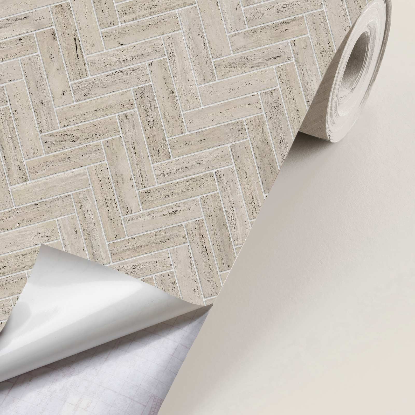 Contact Paper - Herringbone Pattern / Peel and Stick