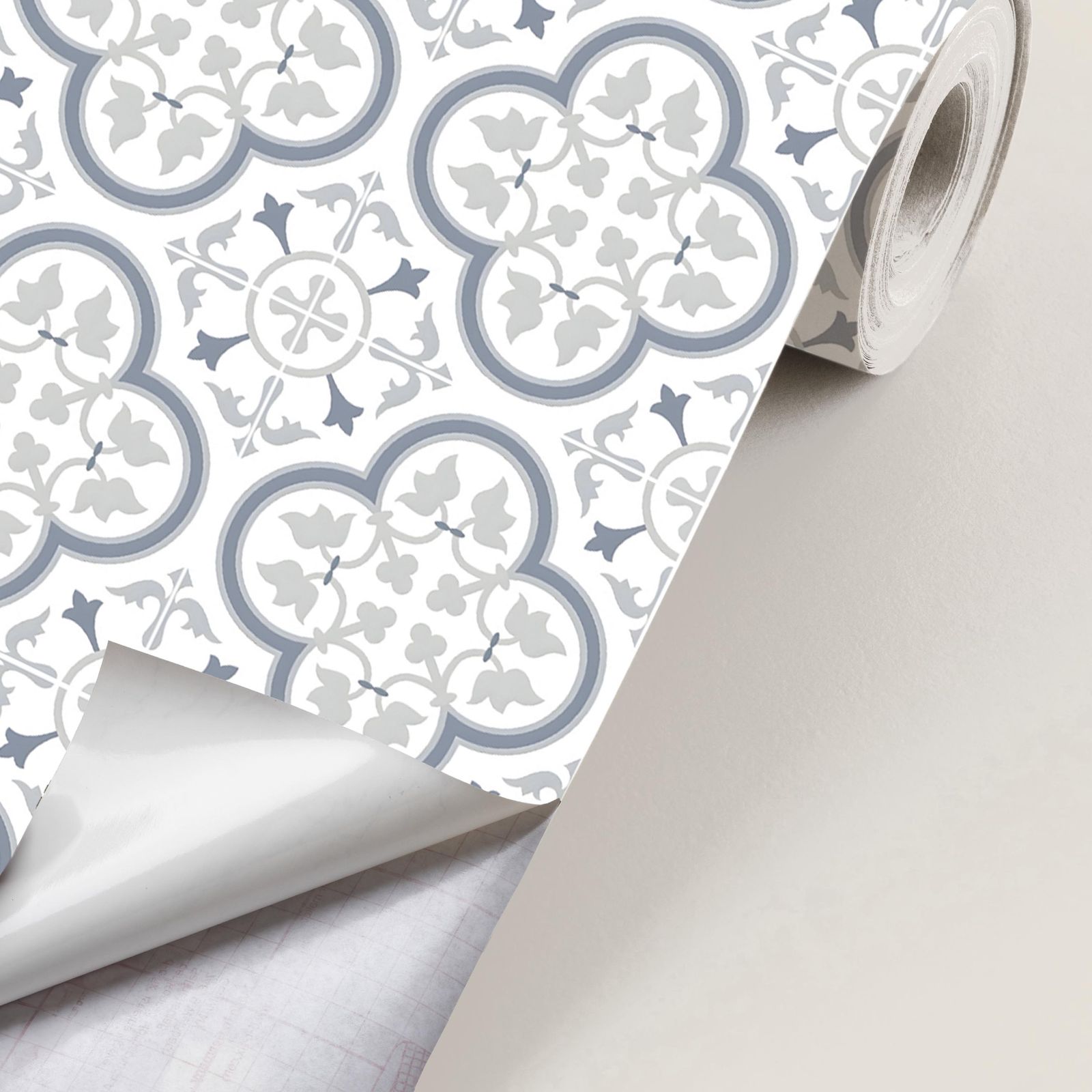 Contact Paper - Floral Tile Design / Peel and Stick