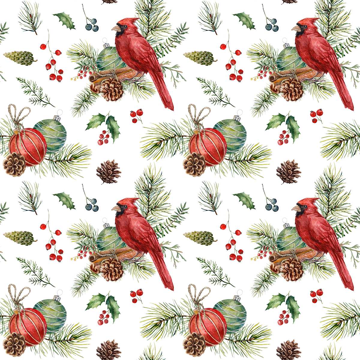 Festive Cardinal Contact Paper