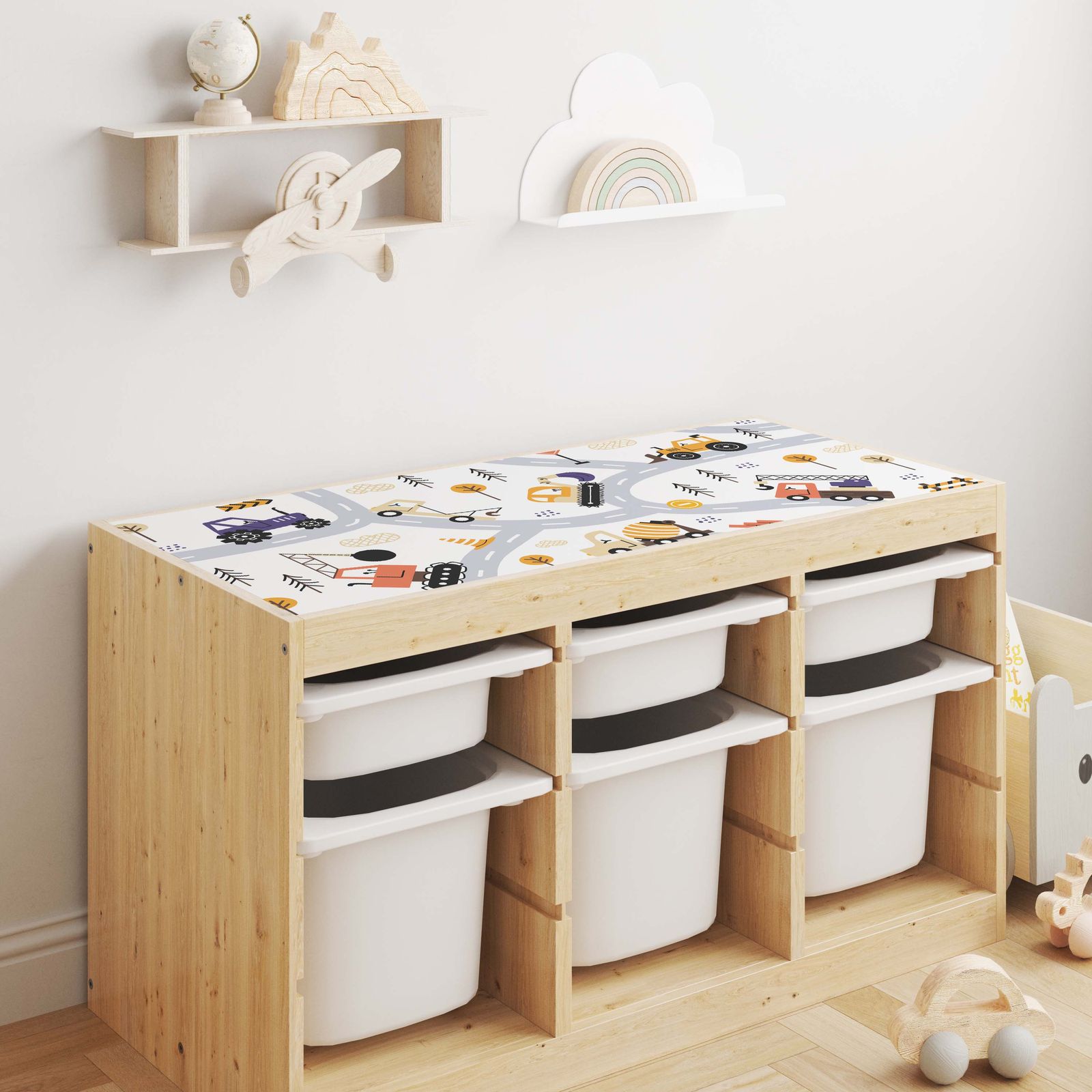 Self-Adhesive Sticker – Trofast Top Decal / Construction Theme