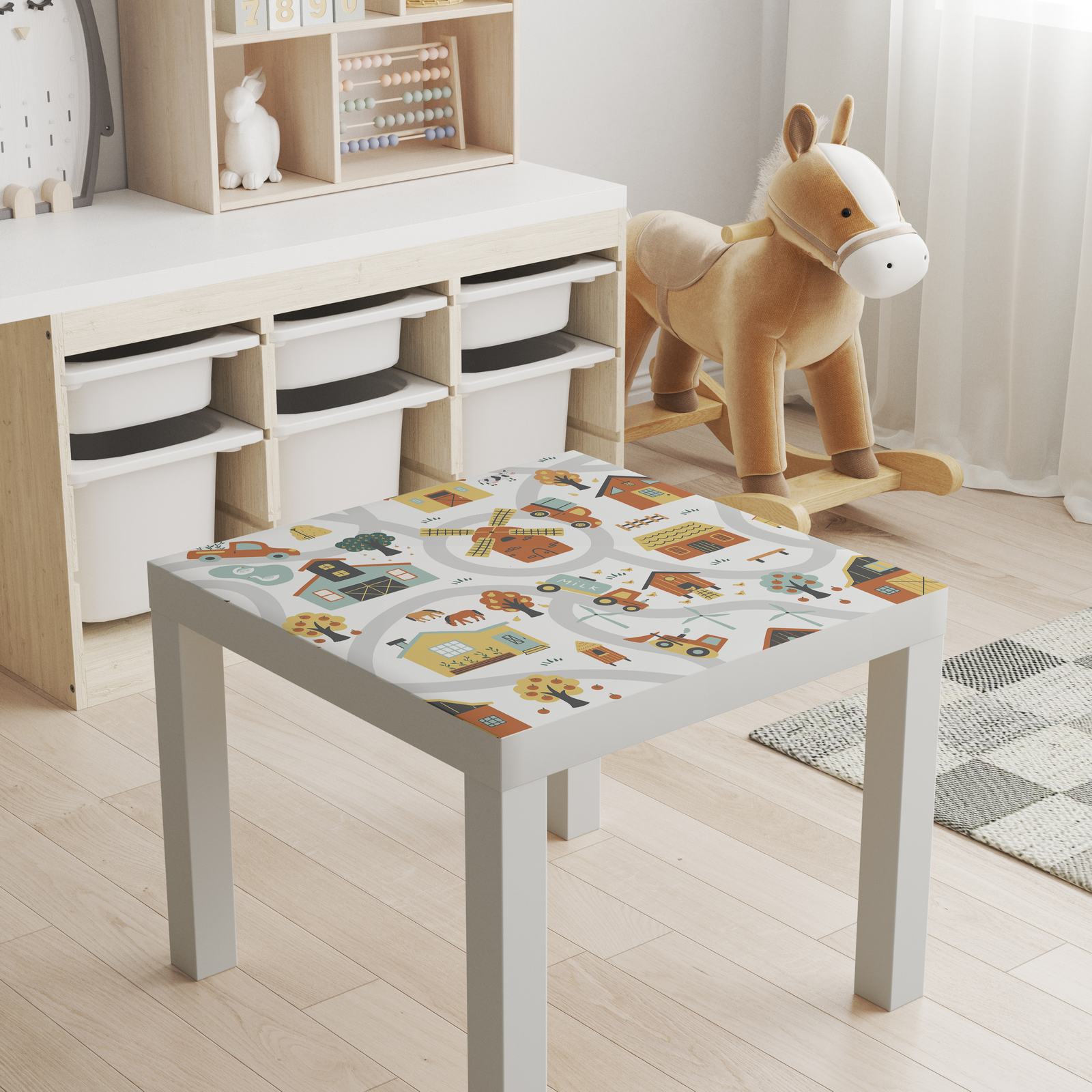 Self-Adhesive Sticker – Lack Table Top Decal / Farmhouse Graphics