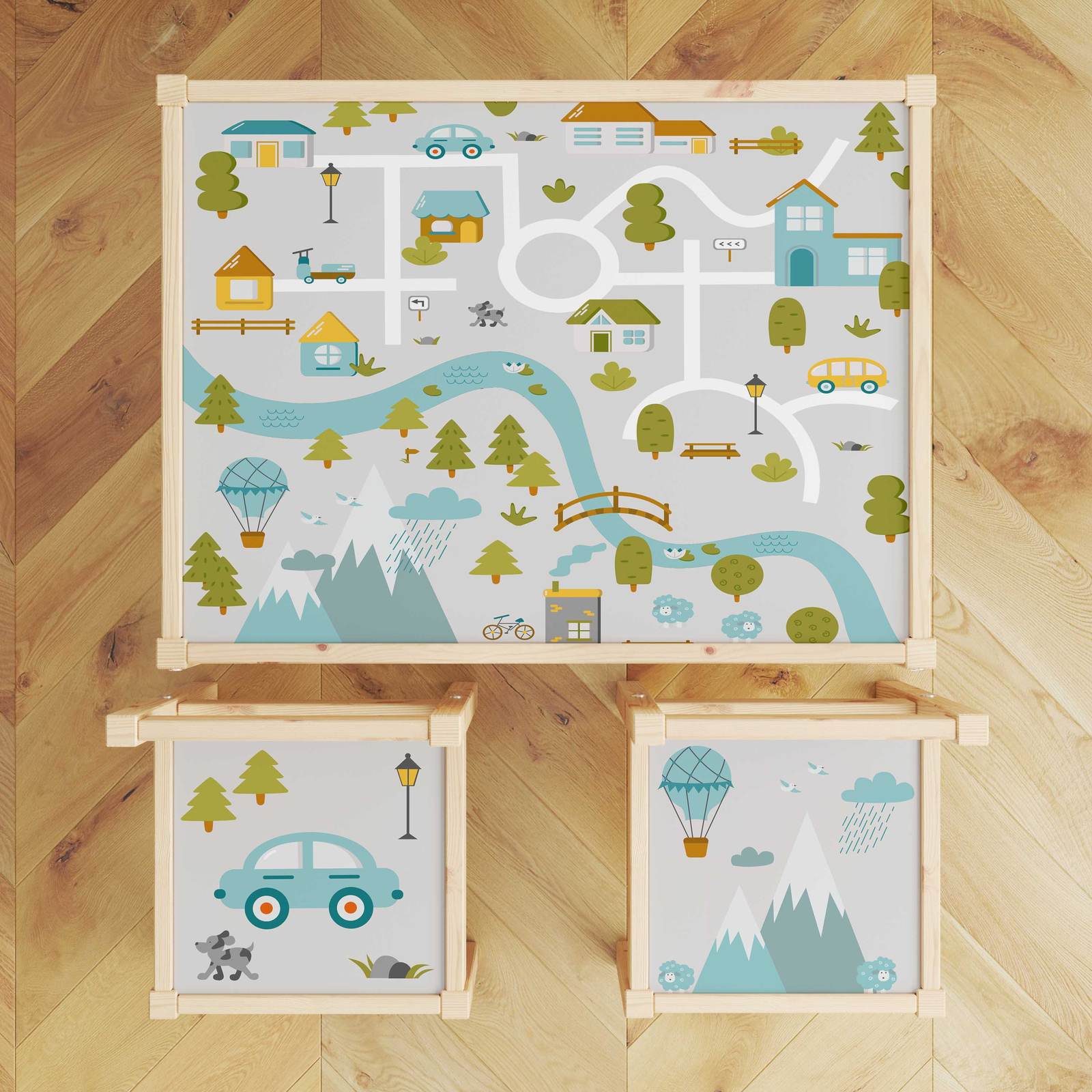 Self-Adhesive Sticker – Lätt Set Top Decal / Children's Play Table Design