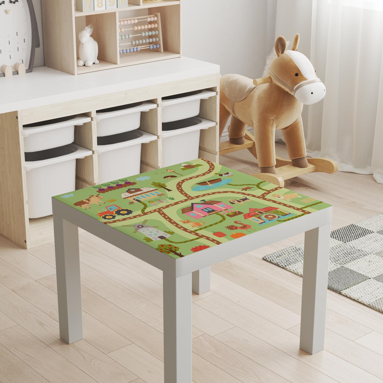 Self-Adhesive Sticker – Lack Table Top Decal / Farm Play Mat Design