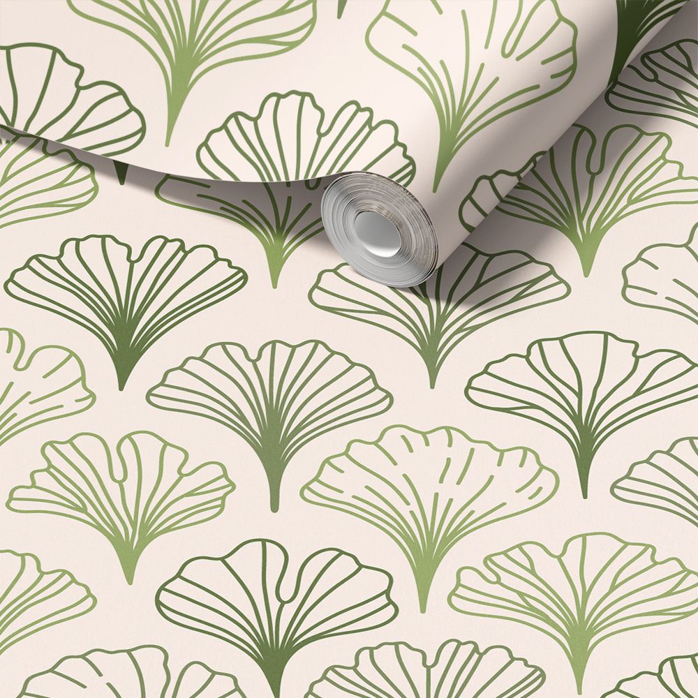 Decorative Contact Paper - Green Leaf Pattern