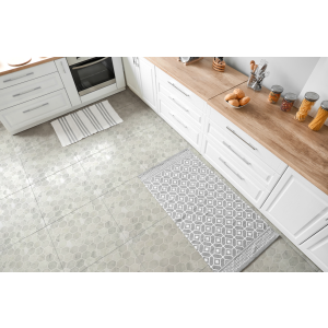 Floor Tiles Sticker -  Hexagon  pattern   / Peel and Stick / 24 pcs