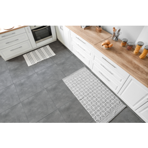 Floor Tiles Sticker -  Dark Grey  pattern   / Peel and Stick / 24 pcs