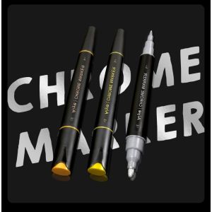 Chalkboard Marker /  Dual Tip Metalic Marker /  Gold, Silver, Bronze / 3 pcs