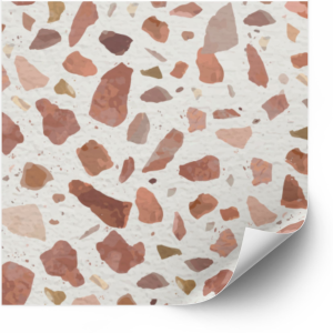 Floor Tiles Sticker -  Brown Mosaic  pattern   / Peel and Stick / 24 pcs