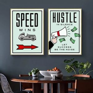    Poster - Motivational Posters  /  Speed and Hustle / Set of 2 
